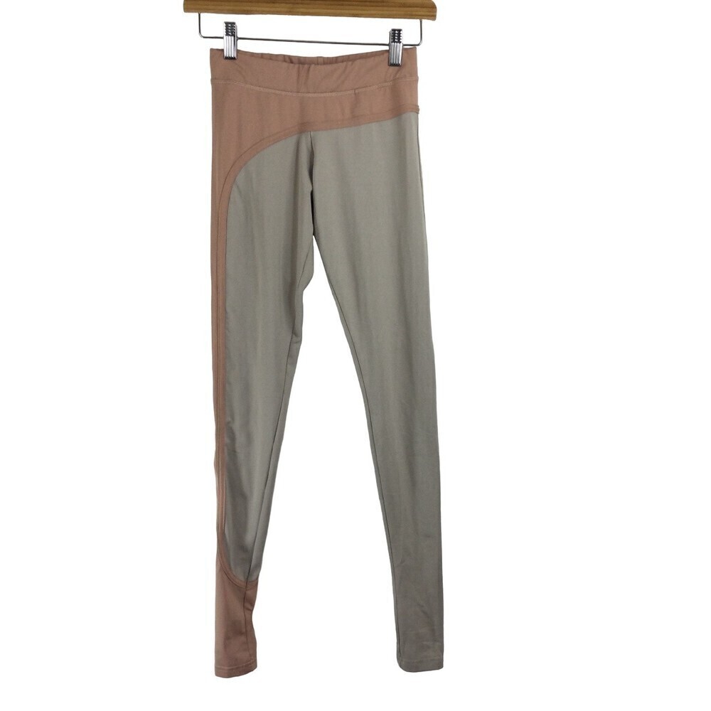 Adidas X Stella McCartney Studio Perforated Tights Shell Beige Rose Tan Size XS